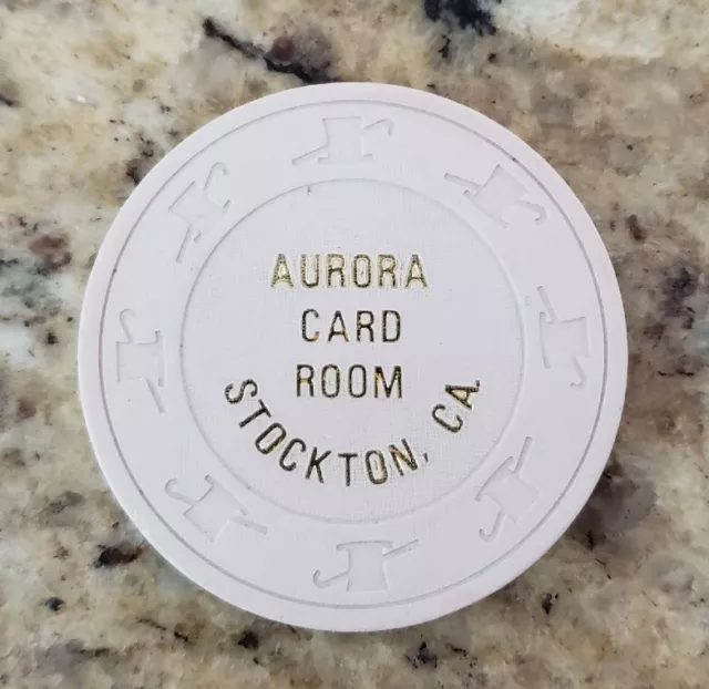 10 Cent Aurora Card Room Stockton California Casino Chip