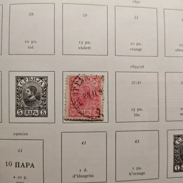 Schwanenberger Briefmarken Serbien 1894 - 1937 Briefmarkensammlung Selten