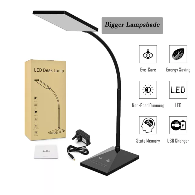 Touch Sensor Desk Lamp Table Light Eye-Caring Reading 5 Modes LED Desk Lamp