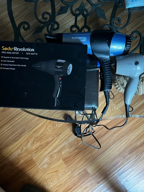 Hair Dryer Bundle - Sedu Revolution Pro 4000i + Supermax Conair + Mini Dryer Hair Dryer Bundle - Sedu Revolution Pro 4000i + Supermax Conair + Mini Dryer