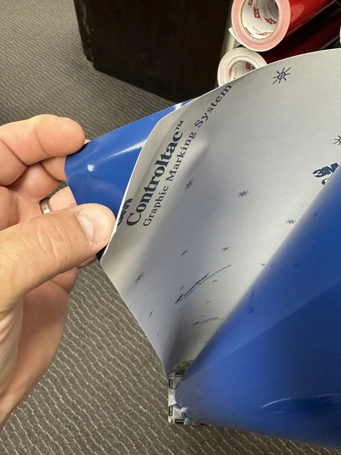 40 Yards of 48 inch 3M Vivid Blue 180mC Vinyl with Comply Controltac Adhesive