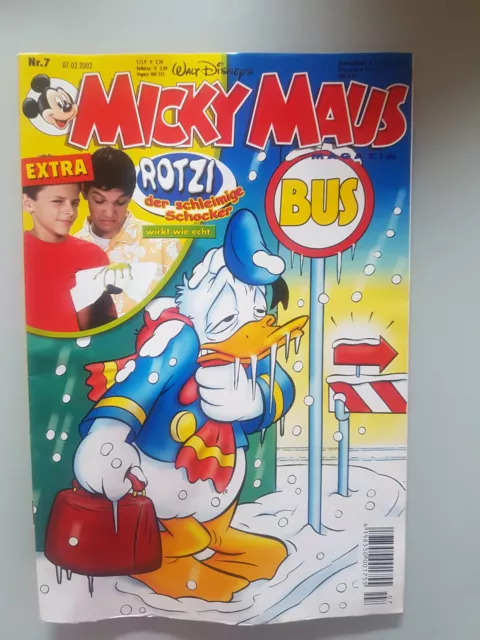 Micky Maus Heft 7 2002 aus Sammlung mit Beilage Rotzi der schleimige Schocker