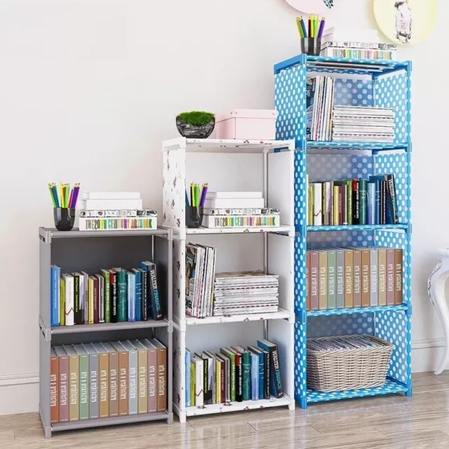 Bookshelf Storage Locker Foldable Multi-Layer Wardrobe Bookcase Book Organizer 3