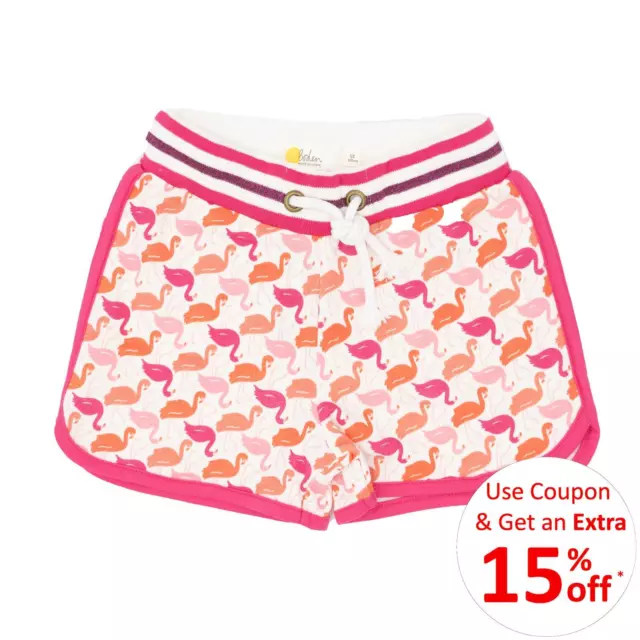 Mini Boden Girls Shorts Jersey Tutti Fruity Flamingos Summer Holiday Kids Gift