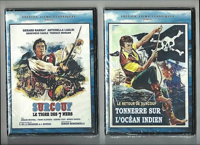 Dvd -  Surcouf Le Tigre Des 7 Mers + Tonnerre Sur L'ocean Indien (Gerard Barray)