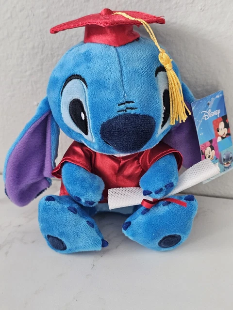 DISNEY STITCH GRADUATION Cap & Gown Diploma Mini Plush FAST SHIPPING £ ...