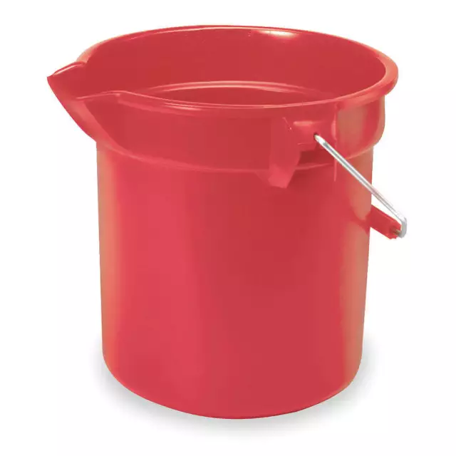 RUBBERMAID COMMERCIAL PRODUCTS FG296300RED Bucket,2 1/2 gal,Red 5M792