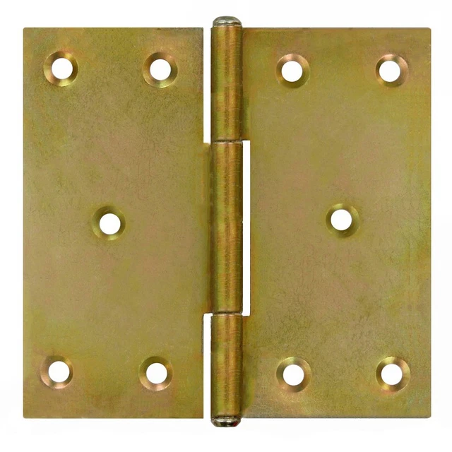Anguleux Charnières Ruban de Porte Charnières 100 x 100 X 2,0 MM Jaune Galvanisé