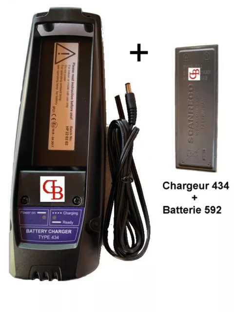 SCANRECO 434 Chargeur   + 1 batterie 590/592 2000mAh