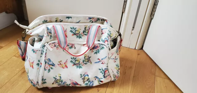 Cath Kidston Spring Birds Baby Changing Nappy Bag With Changing Mat VGC