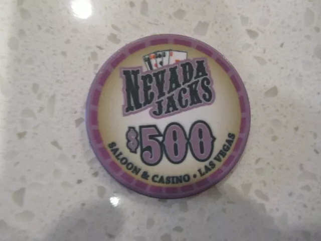 $500 Nevada Jacks Saloon Casino Chip + FREE Mystery Las Vegas Poker Chip