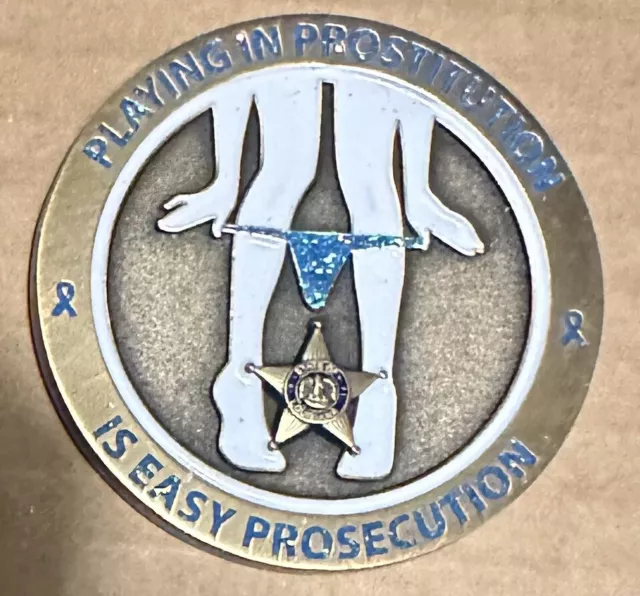 Rare 2023 Mardi Gras Prostitution Enforcement Challenge Coin Blue Variant 50made