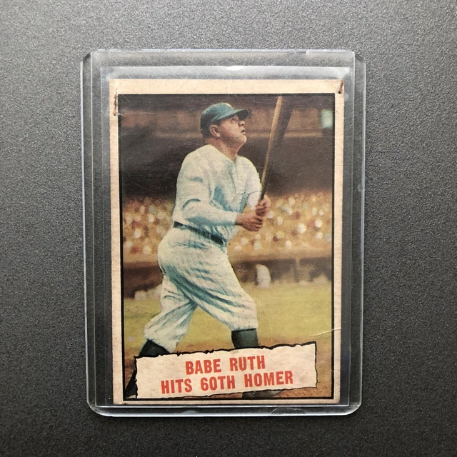 BABE RUTH 1961 Topps #401 60th Homer New York Yankees Baseball Card ...