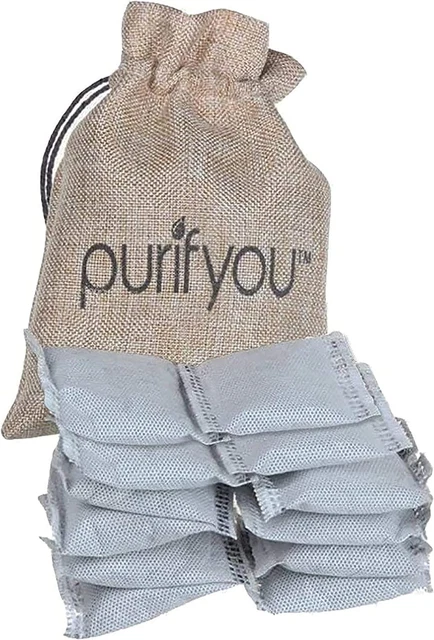 100% Natural Bamboo Charcoal Air Purifying 12 Count (Pack of 1), Set 12