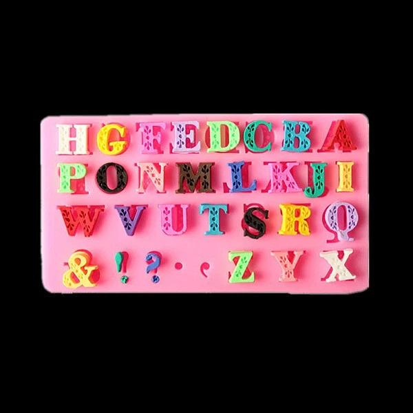 Silikonform Epoxidharz SET Buchstaben 142x78x8 mm  Gießform Epoxy Resin  N69