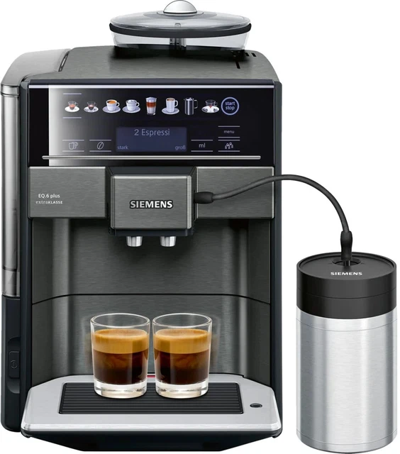 Siemens Eq6 Plus Extraklasse Dark Inox SIEMENS EQ.6 PLUS extraKlasse TE657F09DE dark inox Kaffeevollautomat