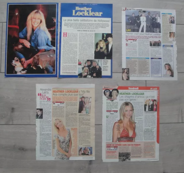 Heather LOCKLEAR Lot Articles Photos Coupures presse Clipping Collection