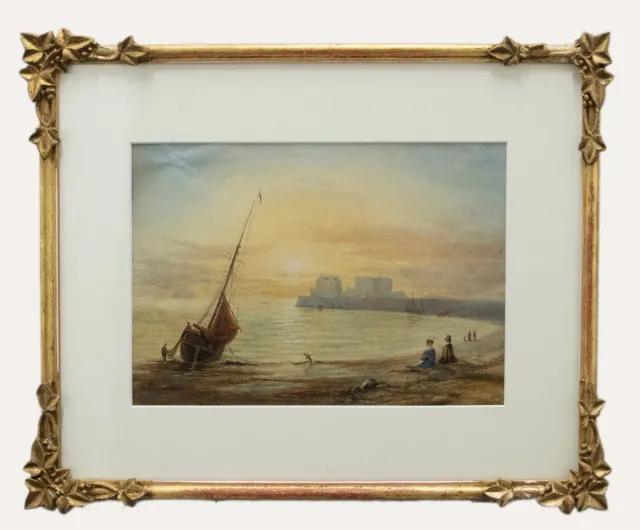 Follower of Copley Fielding - 19th Century Watercolour, Coastal Sunset