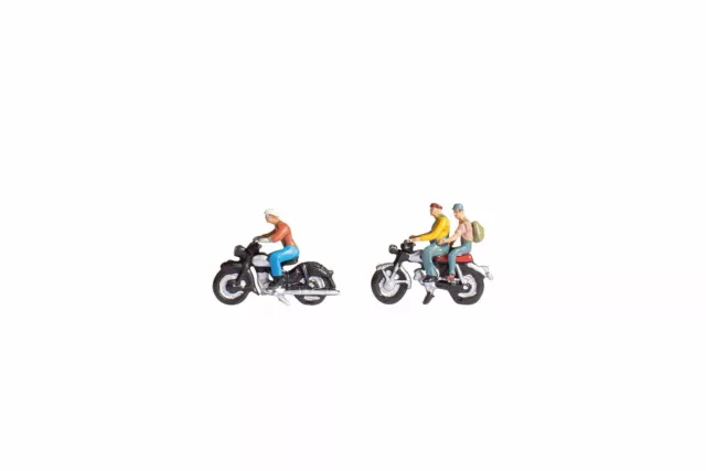 Noch 15904 1/87 Ho Personnages Lot 3 Figurines Motocyclistes Motards H0