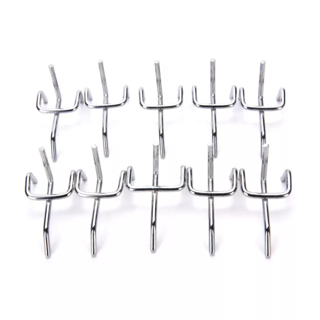 10x Metal Peg Board Pegboard Hooks Garages Work Shop Storages Display Steel  WF