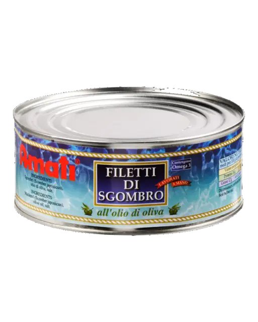 Filetti Di Sgombro Olio Di Oliva Amati Kg 2,450 Conserve