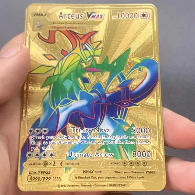POKEMON CARD ARCEUS VMAX Rainbow Gold Metal Card - Carta In Metallo Fanmade TCG EUR 12,49 - PicClick IT POKEMON CARD ARCEUS VMAX Rainbow Gold Metal Card - Carta In Metallo Fanmade TCG EUR 12,49 - PicClick IT