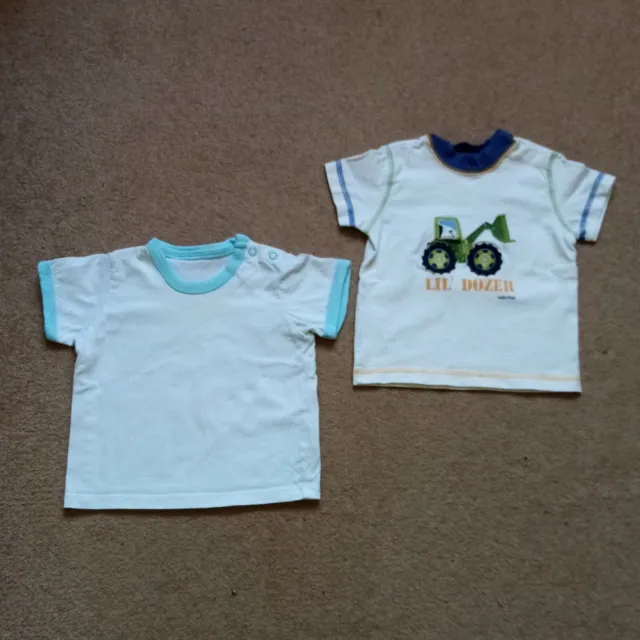 Bundle of 2 Baby Boy's T-shirts. 6-12 Months. Gap and M & S Brands. VGC.