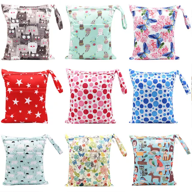 Nappy Pouch Infant Cloth Reusable for Baby Diaper New Waterproof Zip Wet Dry Bag