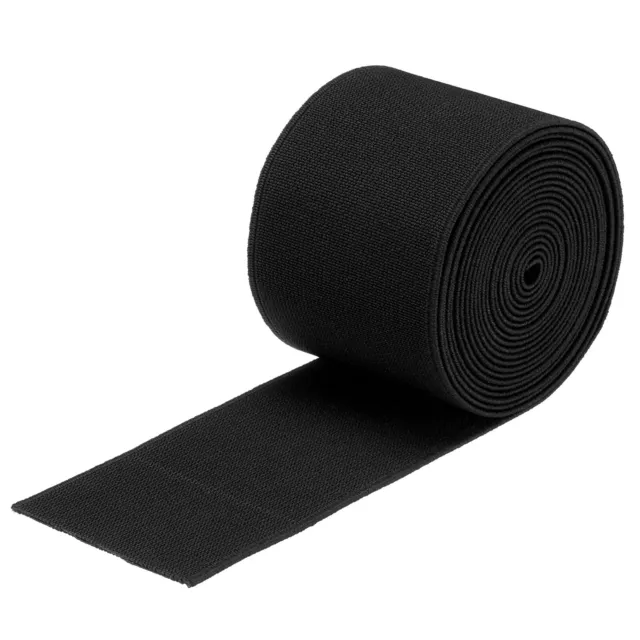 Elastic Bands for Sewing Double Side 2 inch 3 Yard Black