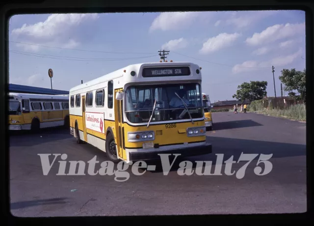 Original Slide Bus 9286 Mbta Boston Kodachrome 1980