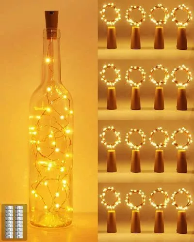 12PCS LED bouteille guirlande lumière, 2m 20 LED bouteille lumière