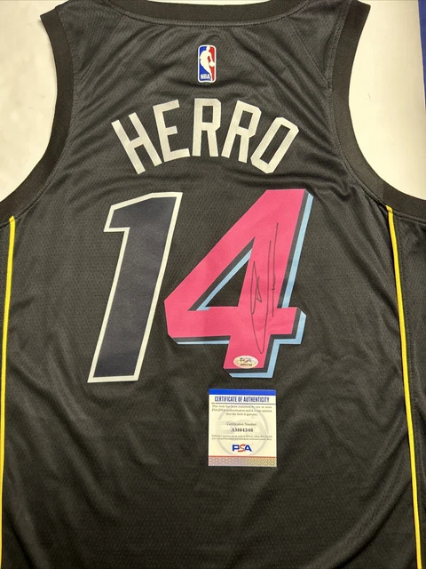 UDONIS HASLEM MIAMI HEAT SIGNED BLACK VICE ALTERNATE JERSEY JSA COA AUTO MR  305