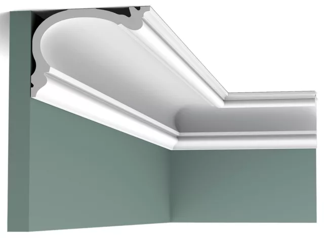 Orac Decor C341 Cornice Soffitto Poliuretano Profilo Tenda Bianco 200x8,8x12,2cm