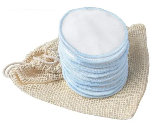2x 20 Pack - Reusable Face Wipes Makeup Remover Pads Facial Cleansing Pad Cotton