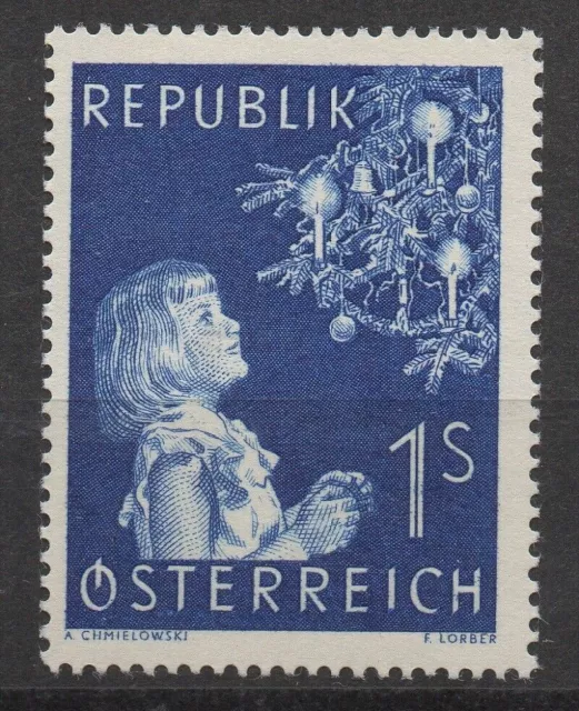 Austria 1954 Sc# 597 Mint MNH Christmas issue tree girl candle star stamp set