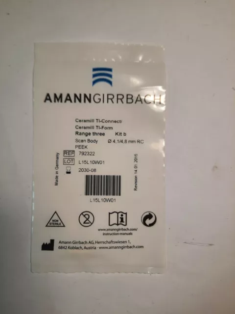 Ceramill Ti-connect scanbody straumann bonelevel RC AMANN GIRRBACH 792322