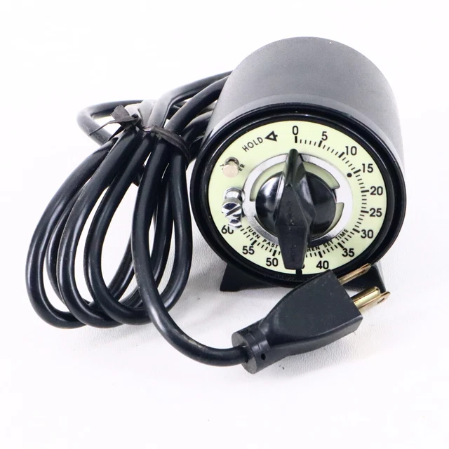 Temporizador de cuarto oscuro MH Rhodes 60 segundos marca tiempo brillo en cara oscura 125v 10A A.C.