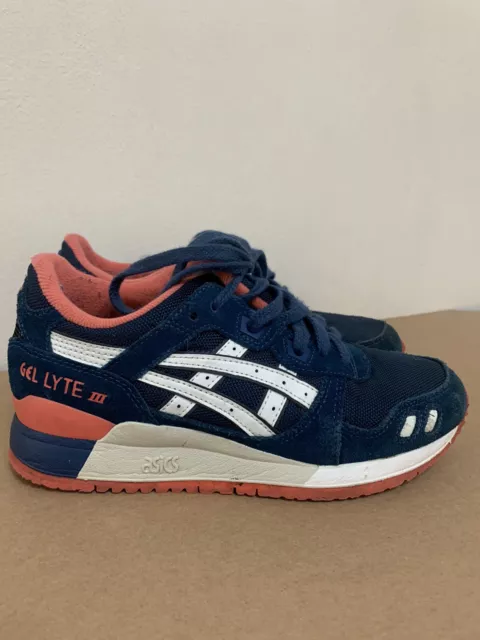 Asics Gel Lyte III 3 Trainers Navy Blue Size UK4.5