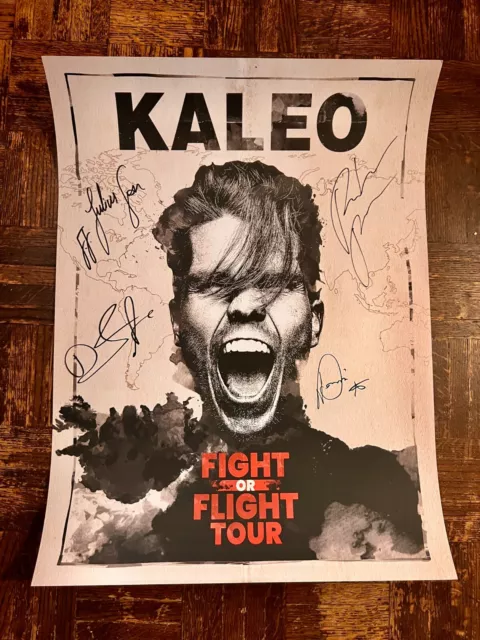 Kaleo - Signed 2022 Fight Or Flight Tour Poster / Lithograph - Chicago - Aragon!