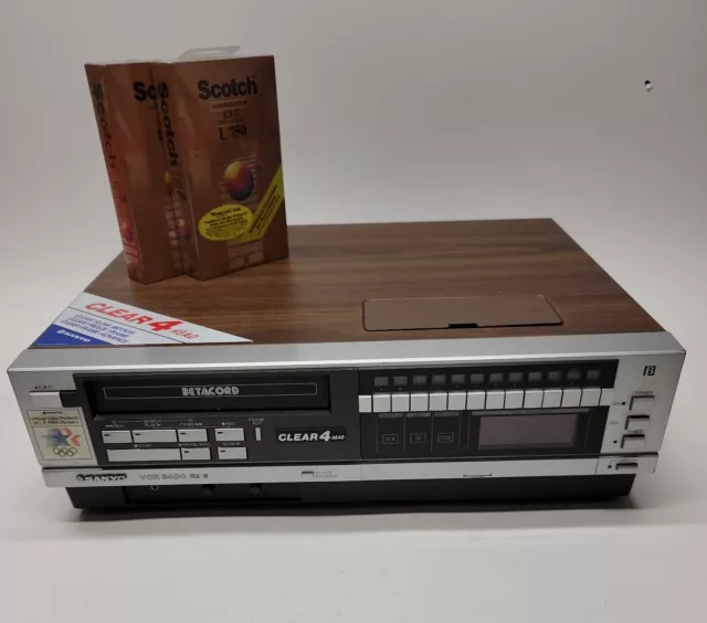 SANYO VCR 6400 Betacord Betamax Video Cassette Recorder 1984 Olympics