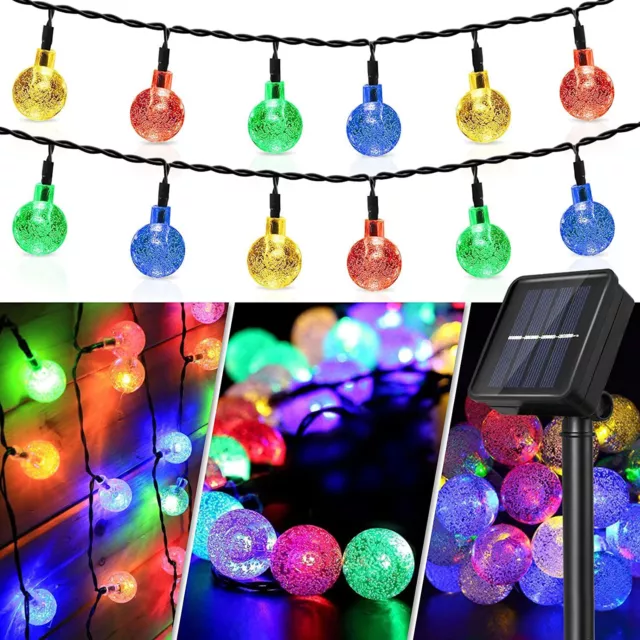 Solar Power String Fairy Lights Garden Outdoor Party Christmas Lamp 200 LED