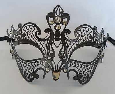 Black Filigree Metal Venetian Party Masquerade Mask No.6 * New * Express Post