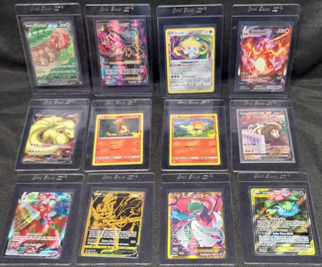 Lot of 12 Pokemon Cards V VMAX EX GX Small Collection All Shiny Holos Charizard!