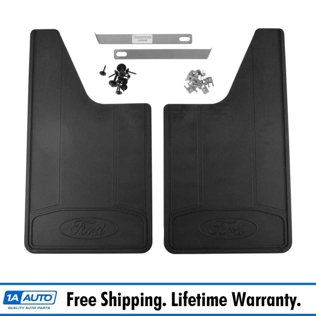 OEM Heavy Duty Rubber Mud Flaps Splash Guard Rear LH RH Pair for Ford Pickup SRW