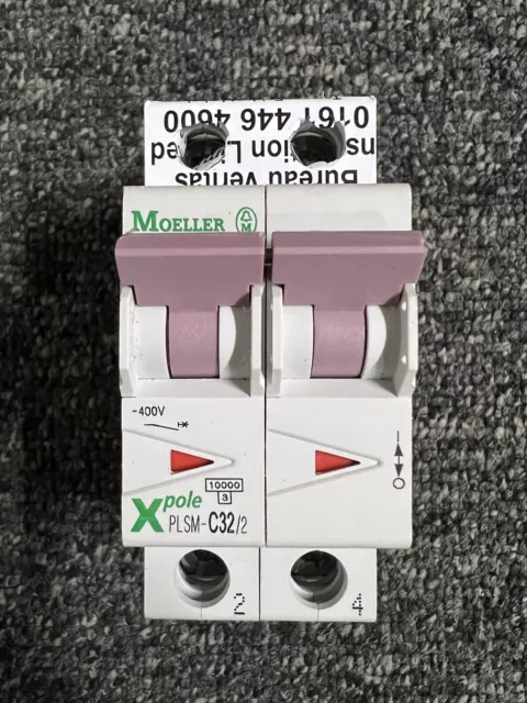 Moeller Xpole Faz-C32/2 32A 32Amp C Type C32 Double Pole Dp 2P Mcb Fuse Switch