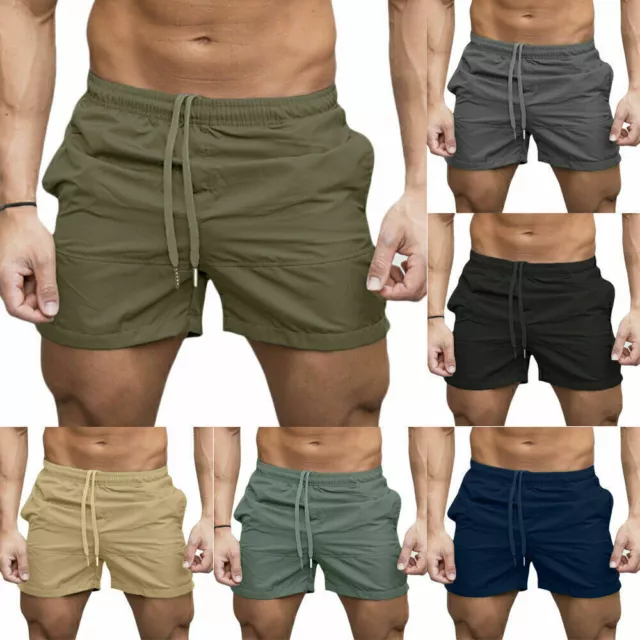 Herren Kurze Hose Shorts Bermuda Gym Sport Jogger Train Fitness Lose Kurzhose(