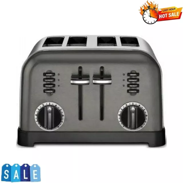 4Slice Toaster Dual Control Panels Slide Out Crumb Tray 6 Setting Browning Dials