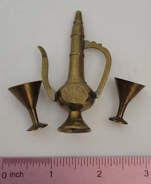 Mini Brass Teapot And Cups
