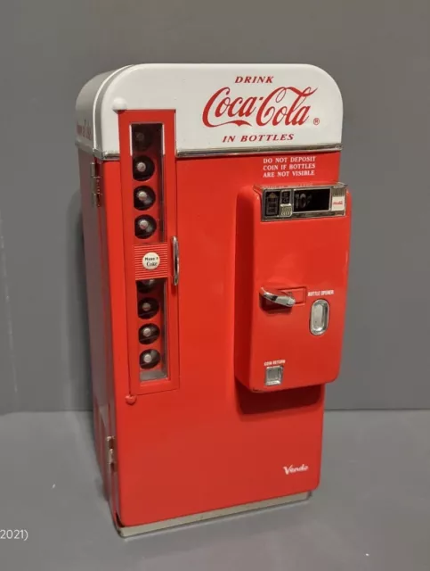 Coca Cola Die Cast Mini Vending Machine 1994 Coin Bank Makes Sound