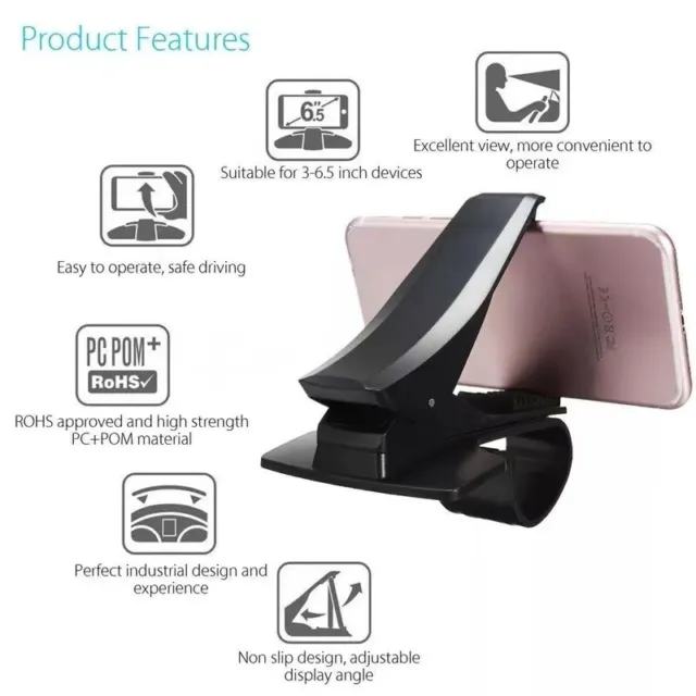 Universal Car Dashboard Mount Holder Stand Clamp Cradle Clip for Cell Phone GPS 10